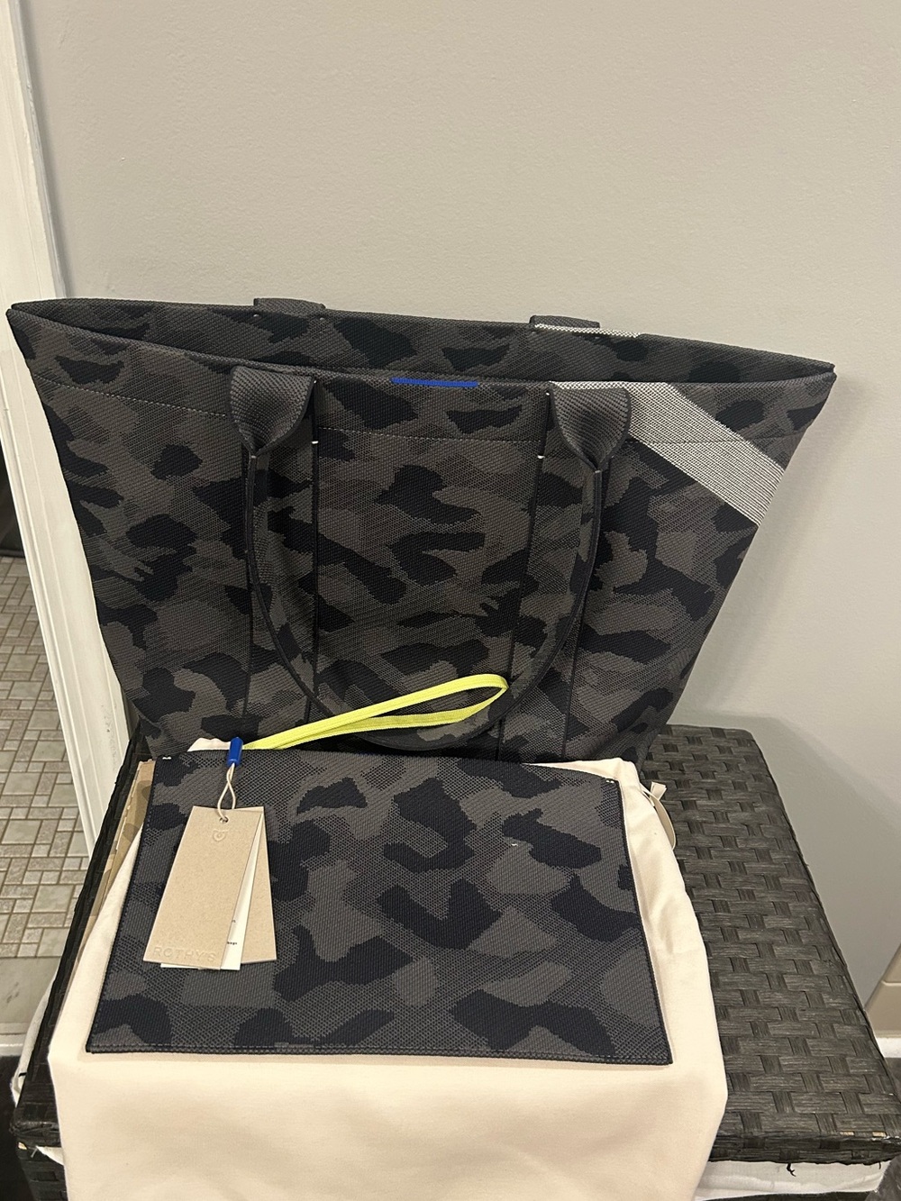 Rothy’s Slate Camo Tote & Pouch